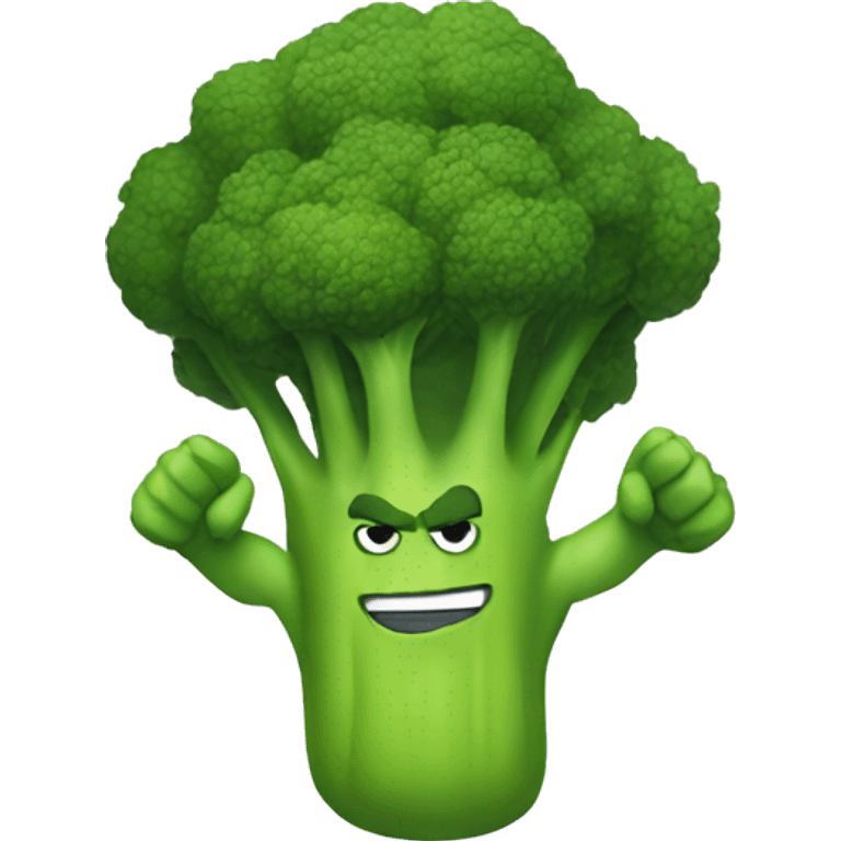 Superhero broccoli  emoji