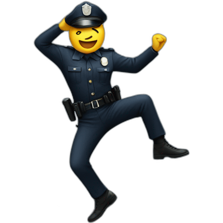 police dancing on a grave emoji