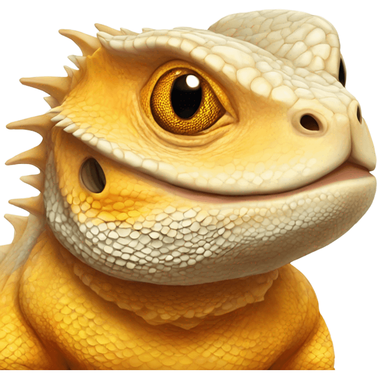 Very fat orange and yellow bearded dragon  emoji