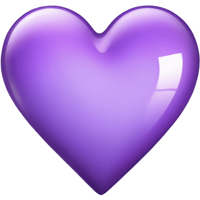 Shiny glass violet heart  emoji