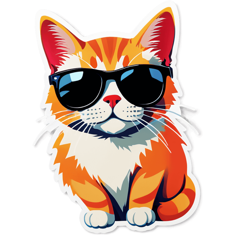 Cat with sunglasses emoji