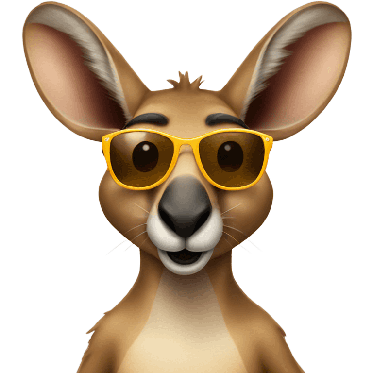 Kangaroo with sunglasses  emoji