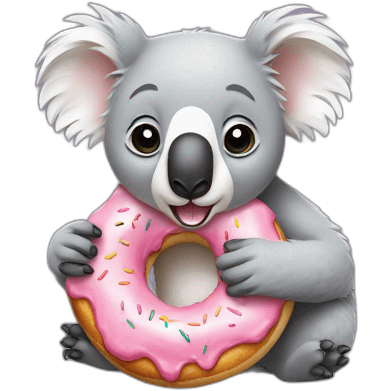 Koala eating donut emoji