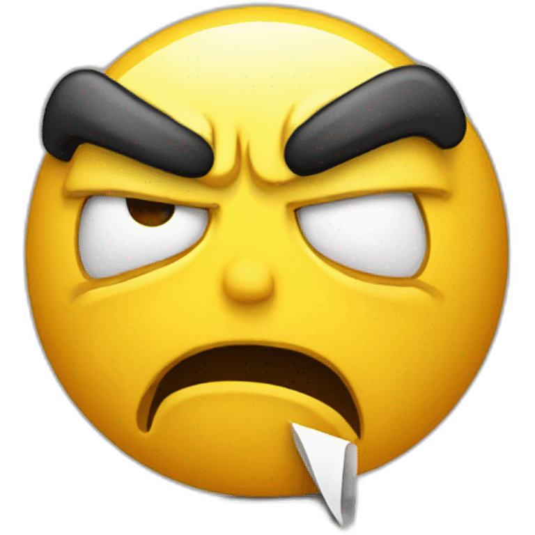 angry writing emoji