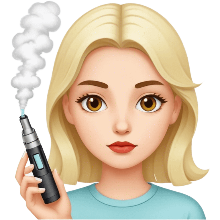 girl with vape emoji