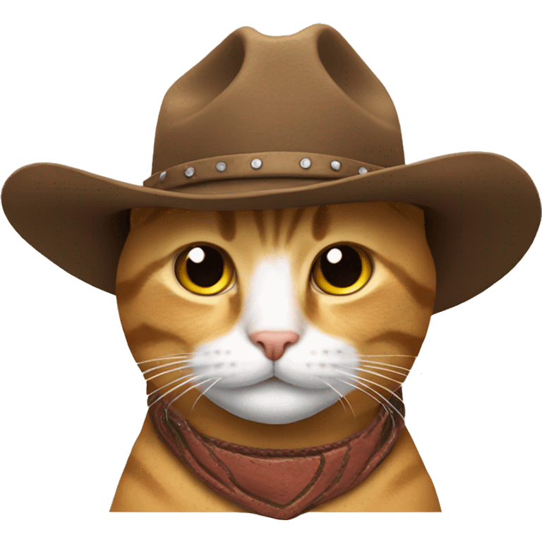 cat wear a cowboy hat  emoji