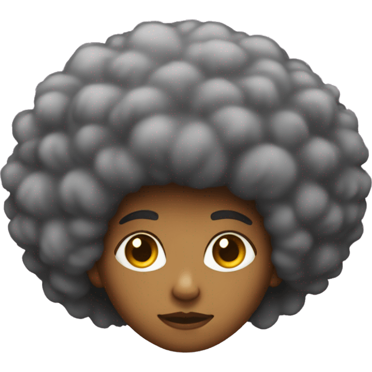 a 13 year old with a larger afro emoji