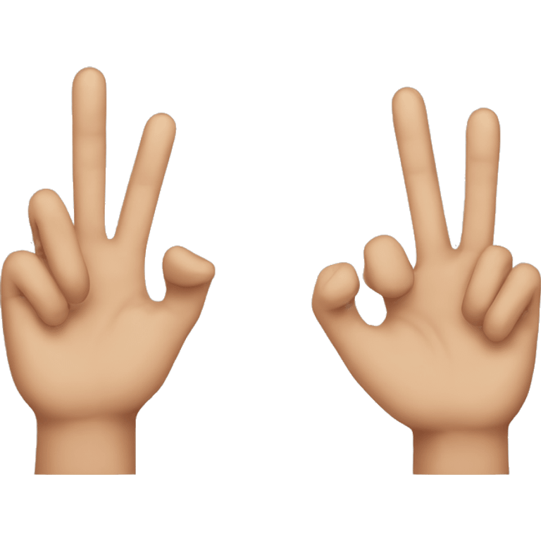 three fingers only emoji