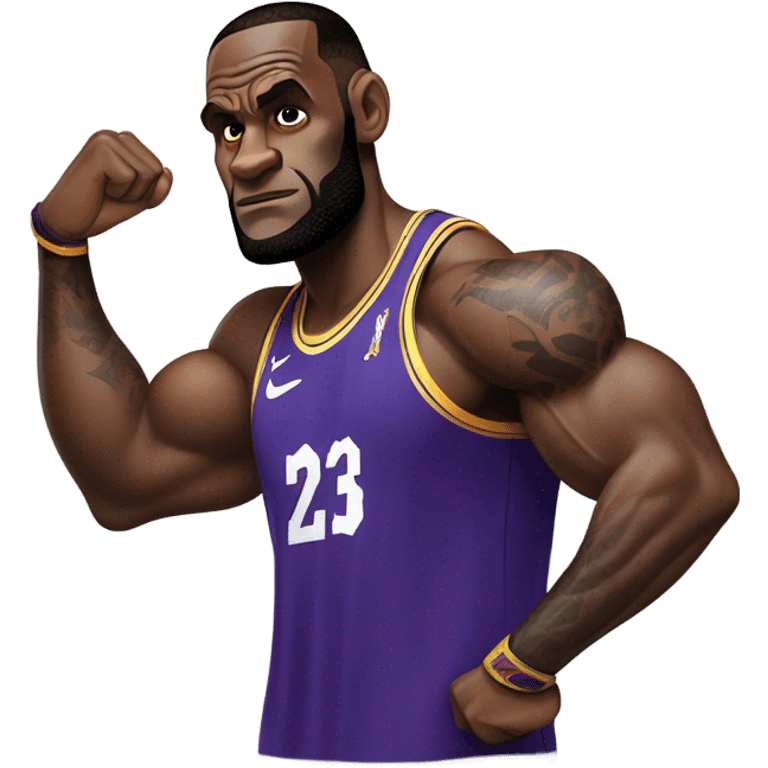 lebron james flexing emoji