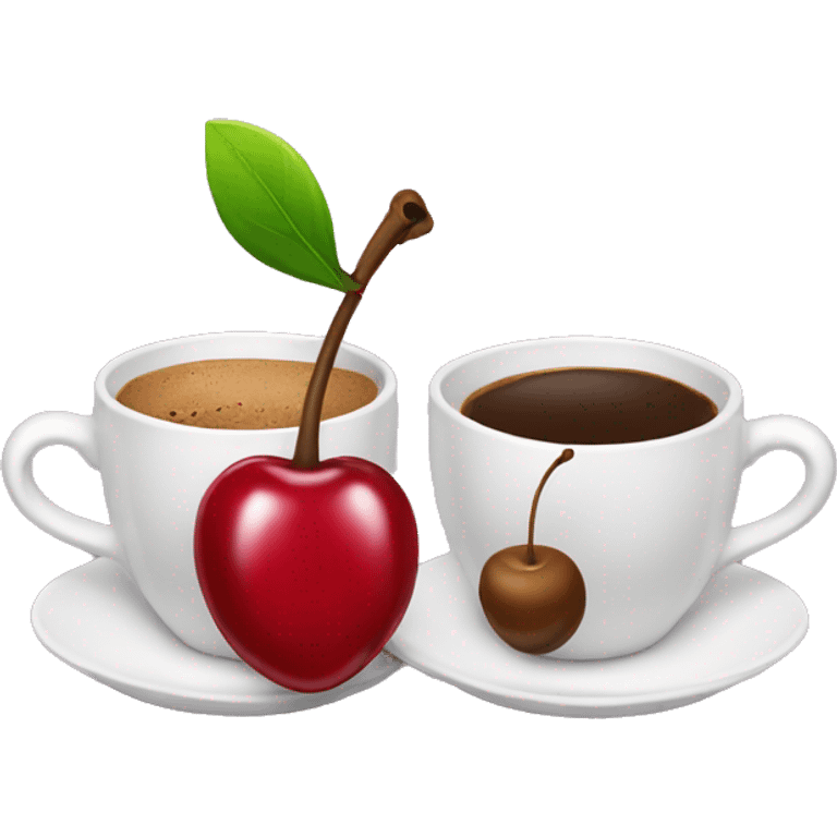 Cherry and coffee emoji