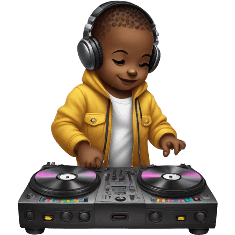 Dj as a baby emoji