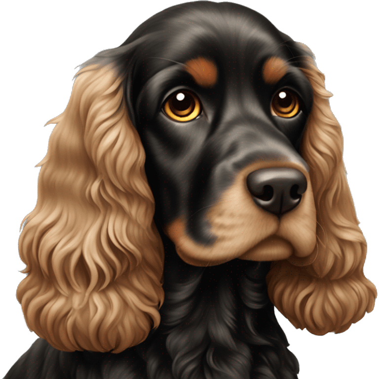 Cocker spaniel American black emoji