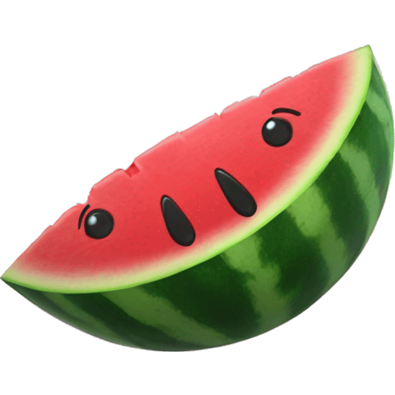 Watermelon with heart eyes emoji