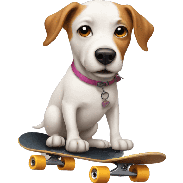 Dog on a skateboard  emoji