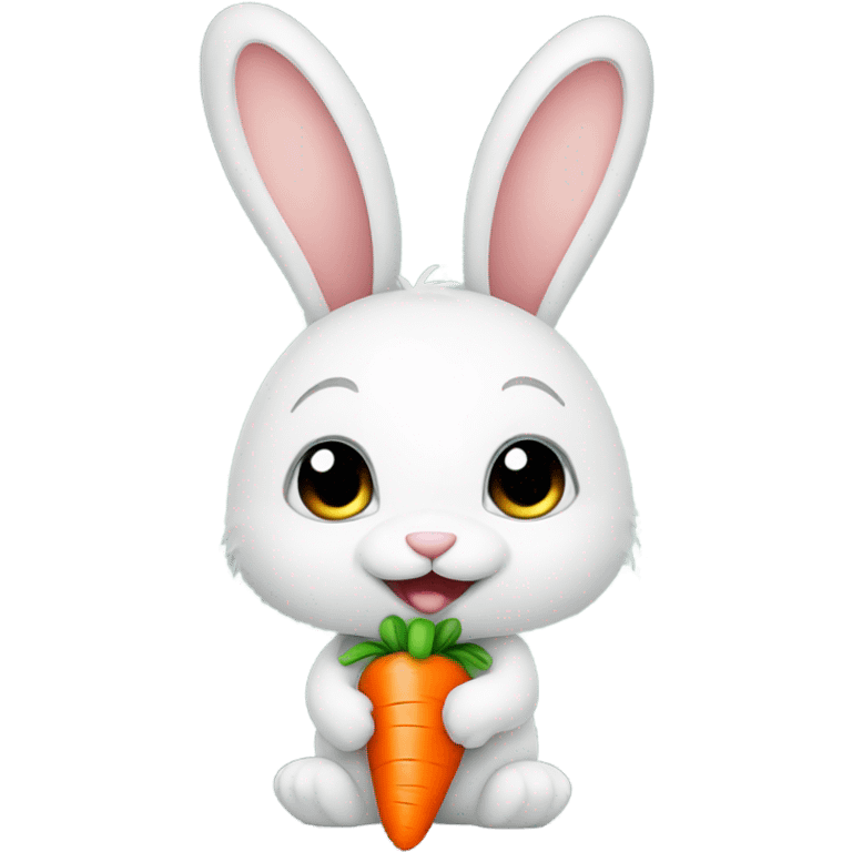 Bunny with a carrot emoji