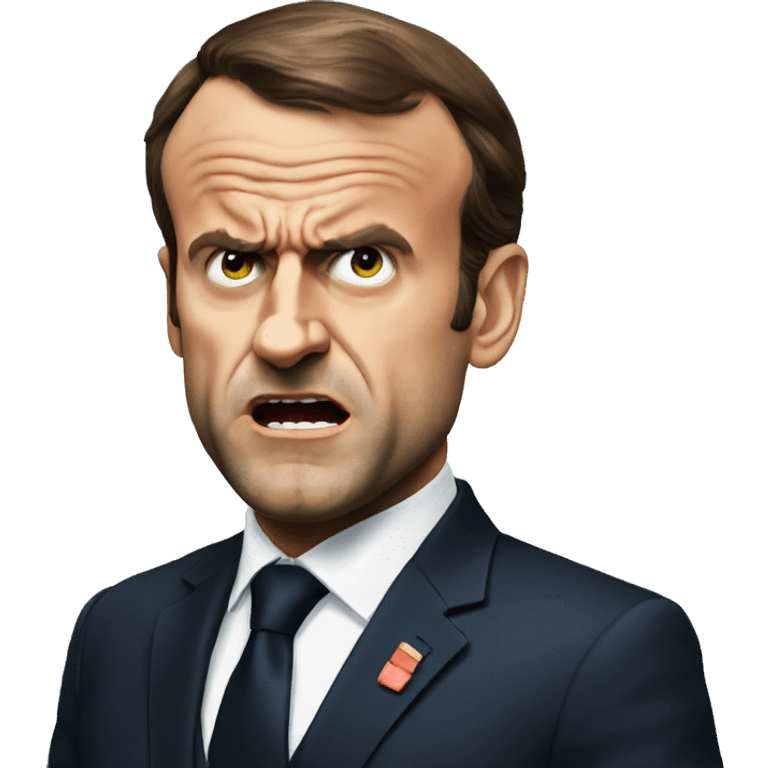 Emmanuel Macron angry emoji