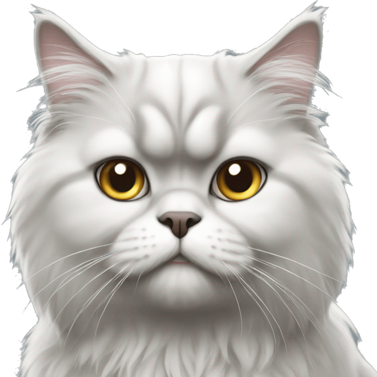 a grey and white persian cat emoji