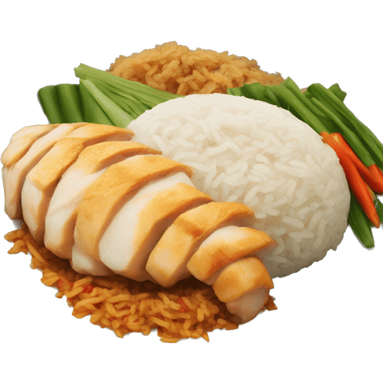 Thai food Chicken and rice  emoji