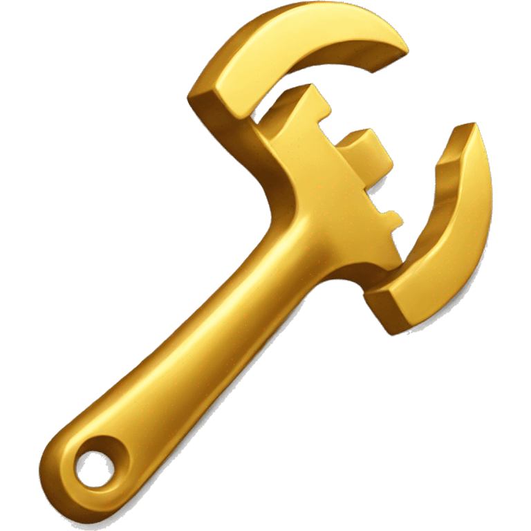 Golden wrench emoji