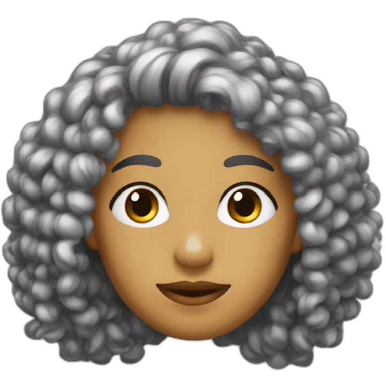 métisse cheveux bouclés  emoji