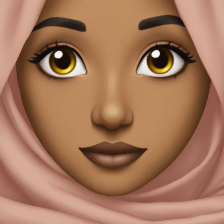 aesthetic hijabi light skin somali pretty long lashes  emoji