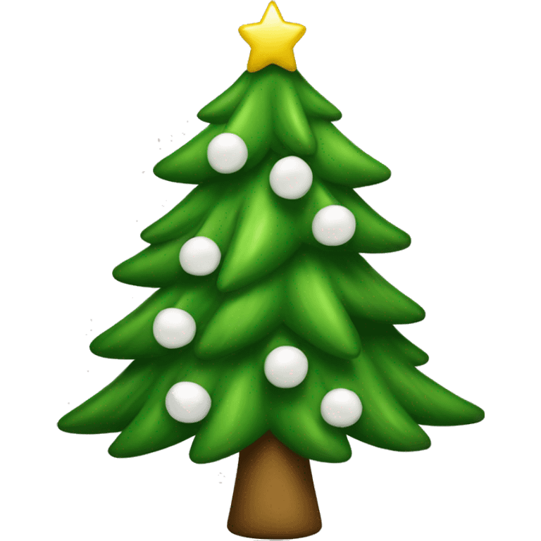 Christmas tree with little white bows emoji