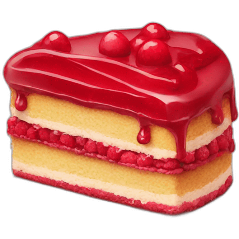 gâteau tout rouge emoji