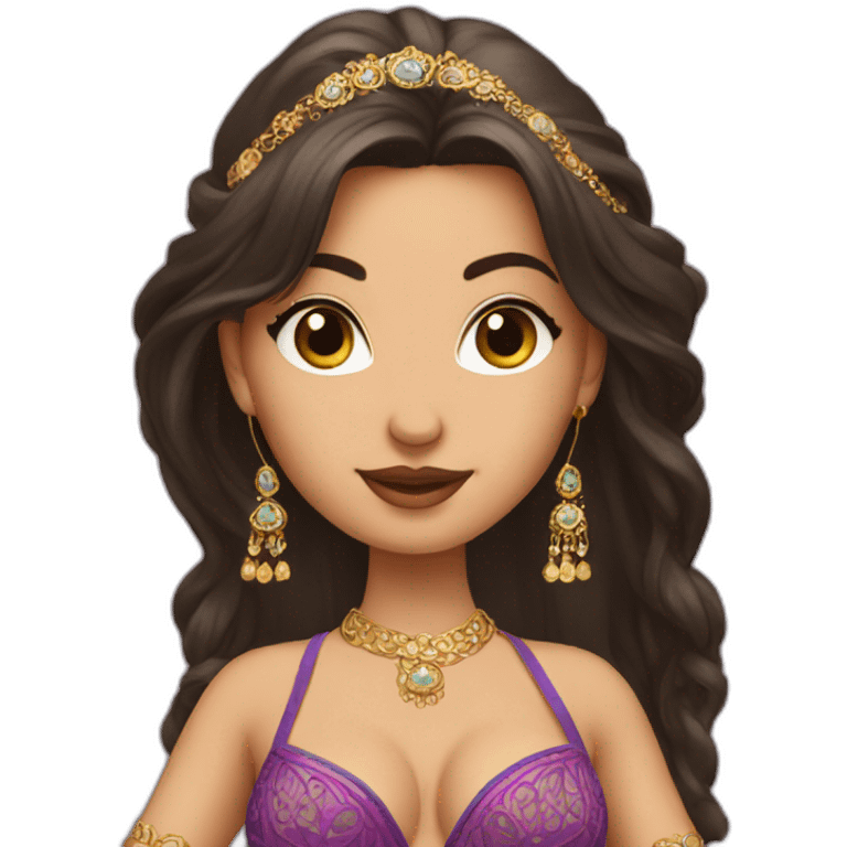 bellydance brunette emoji