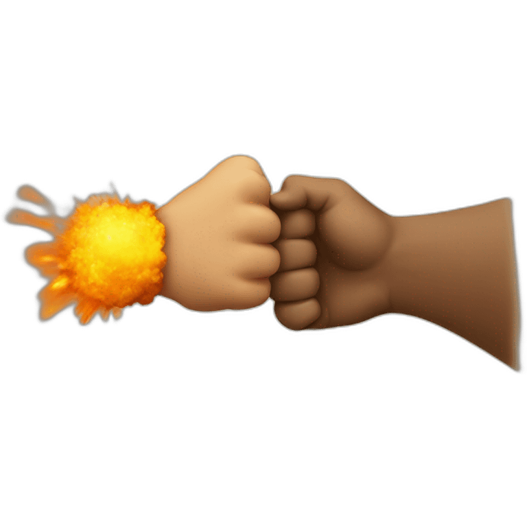 Fist bump with explosion emoji