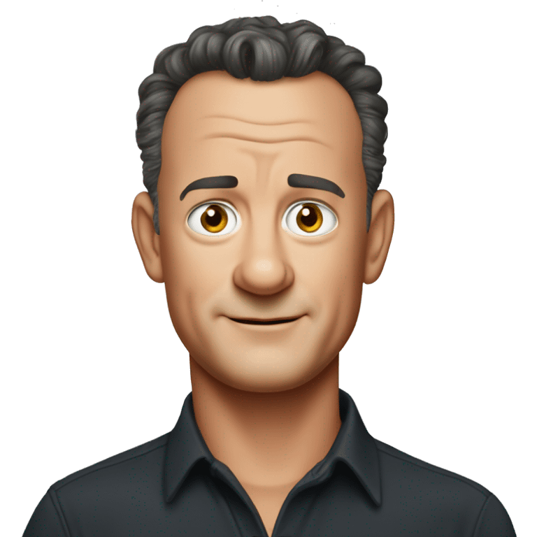 Tom Hanks with boue eyes emoji