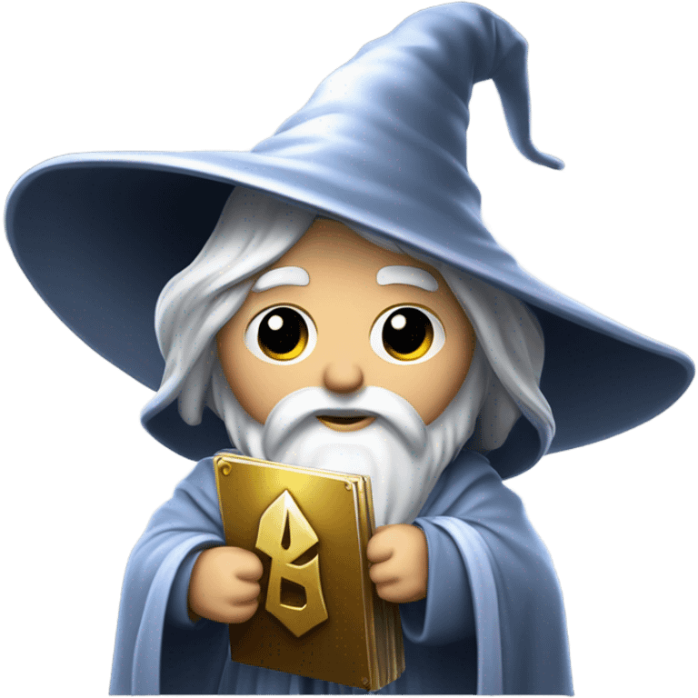 wizard holding  hard disk emoji