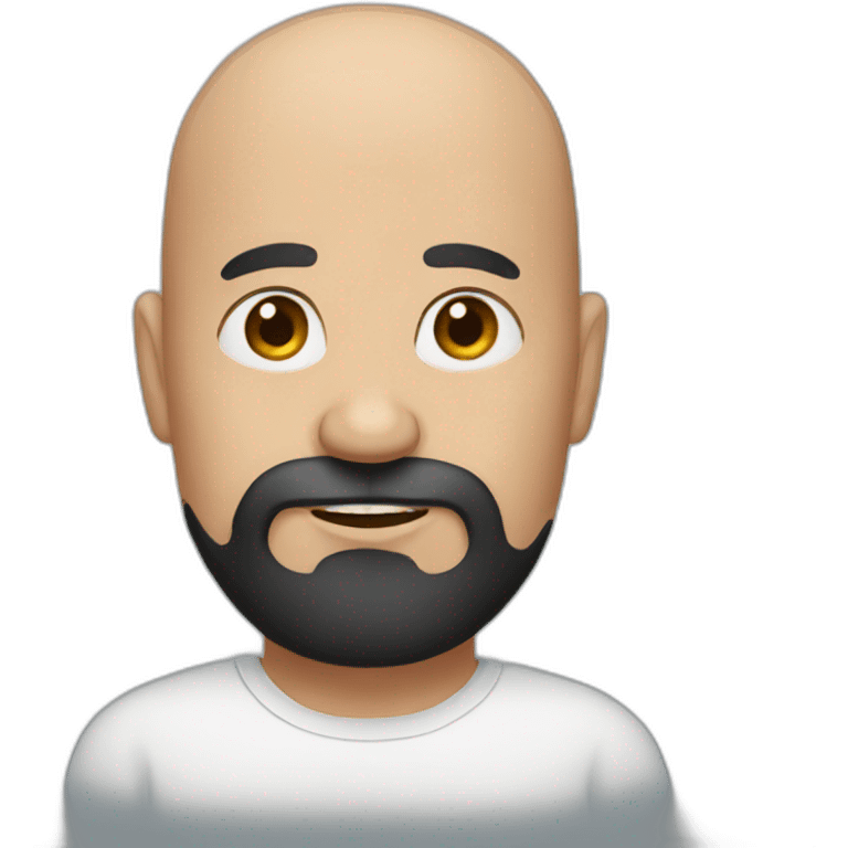 bald man with a black beard emoji