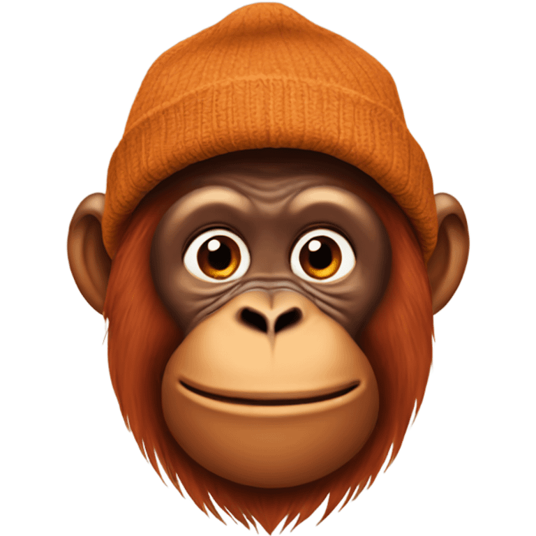 Orangutan wearing a beanie  emoji