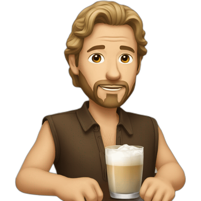 the dude drinking a white russian emoji