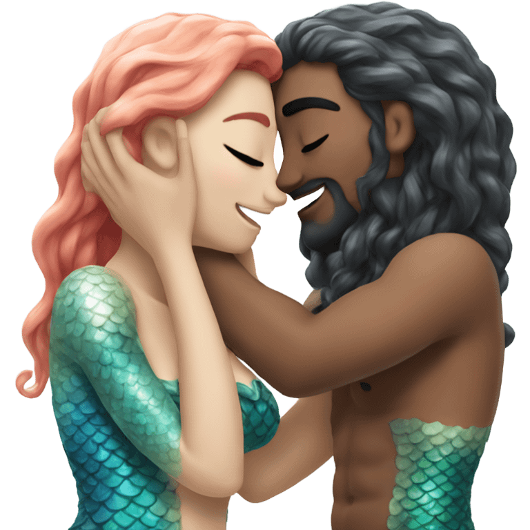 two mermaids in love emoji