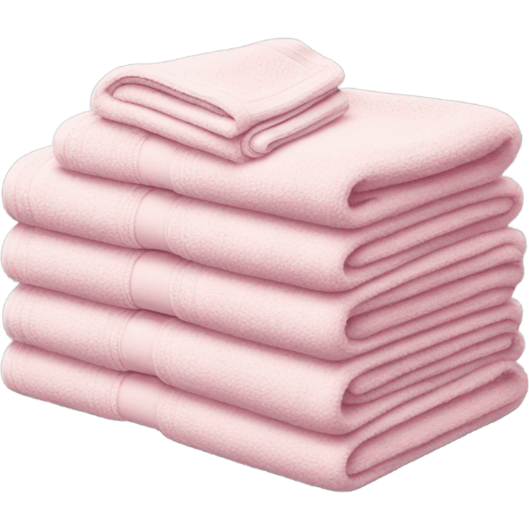 a stack of light pink towels emoji