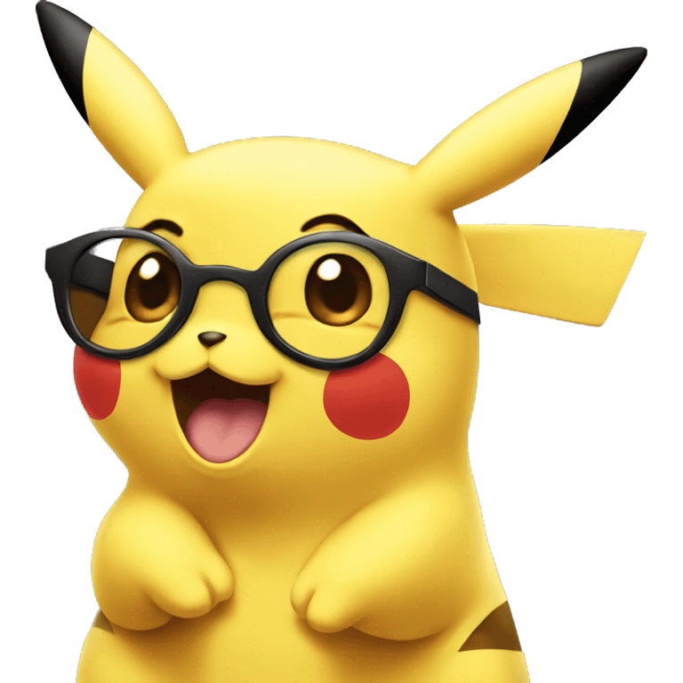 pikachu in photo booth emoji