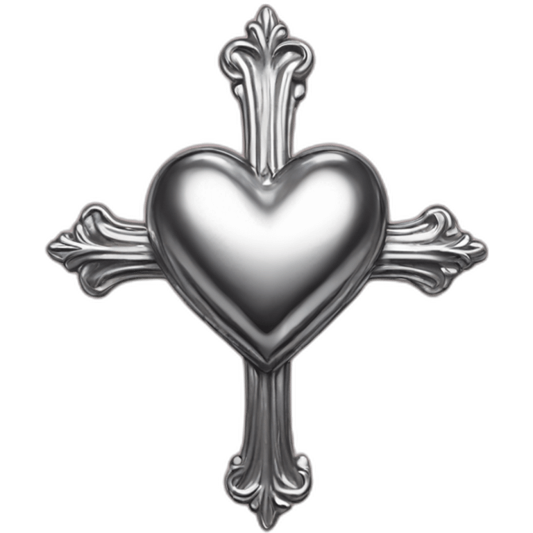 chrome heart cross emoji