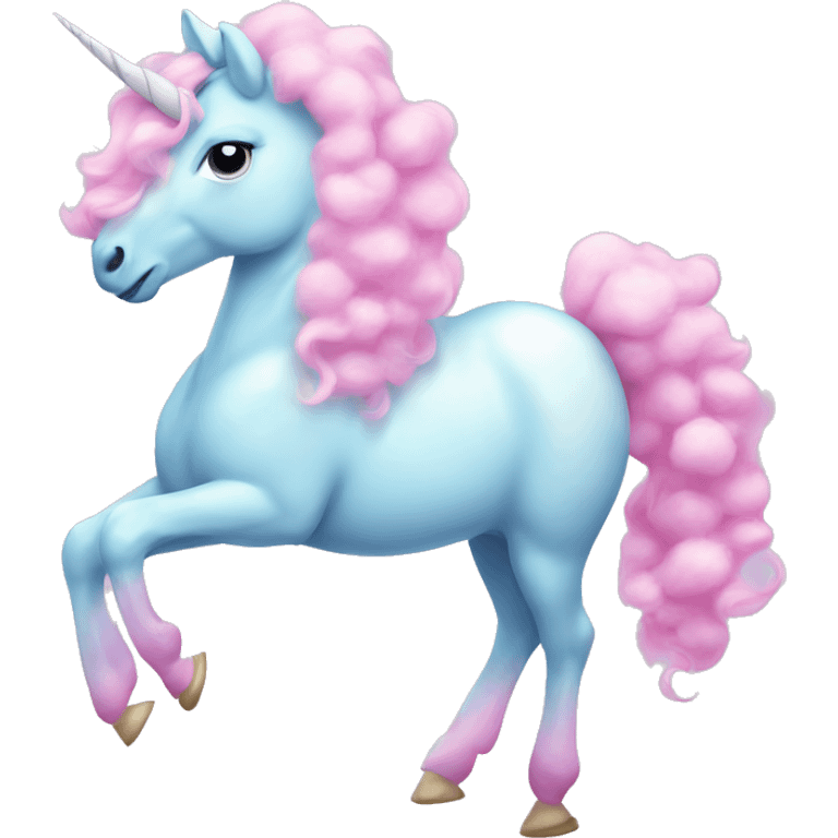 Cotton Candy unicorn  emoji