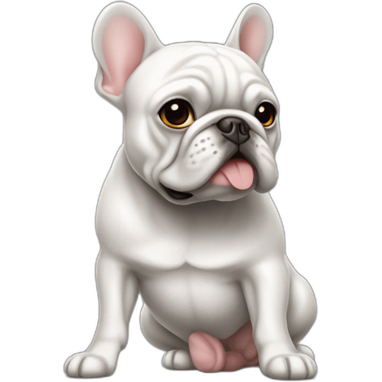 bouledogue Français noir et blanc emoji