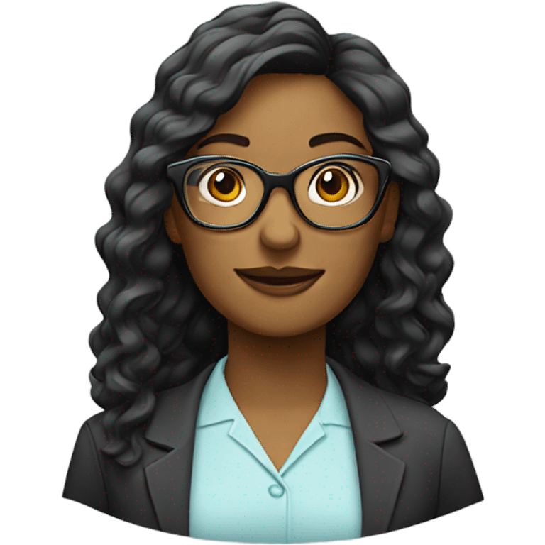 woman wearing glasses with changing frames emoji