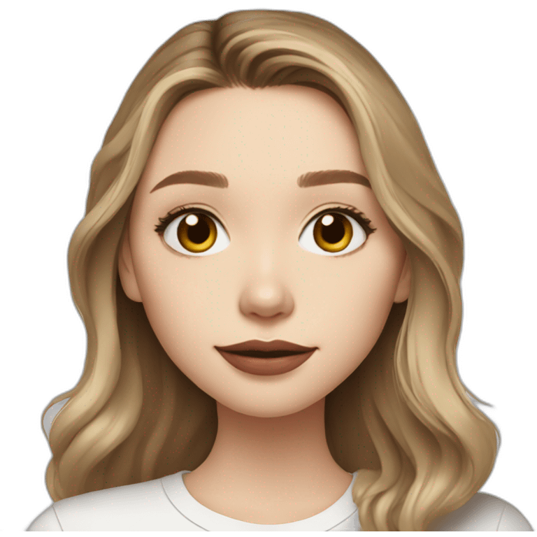 Elizabeth Olsen cartoon wearing tee emoji