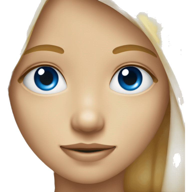 enfant blond et yeux bleu emoji