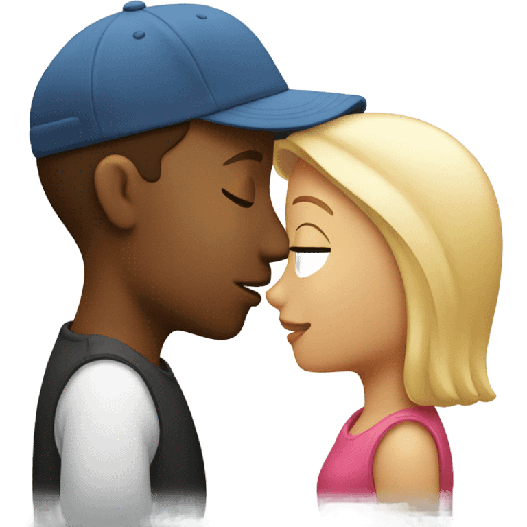 Backwards hat kiss  emoji