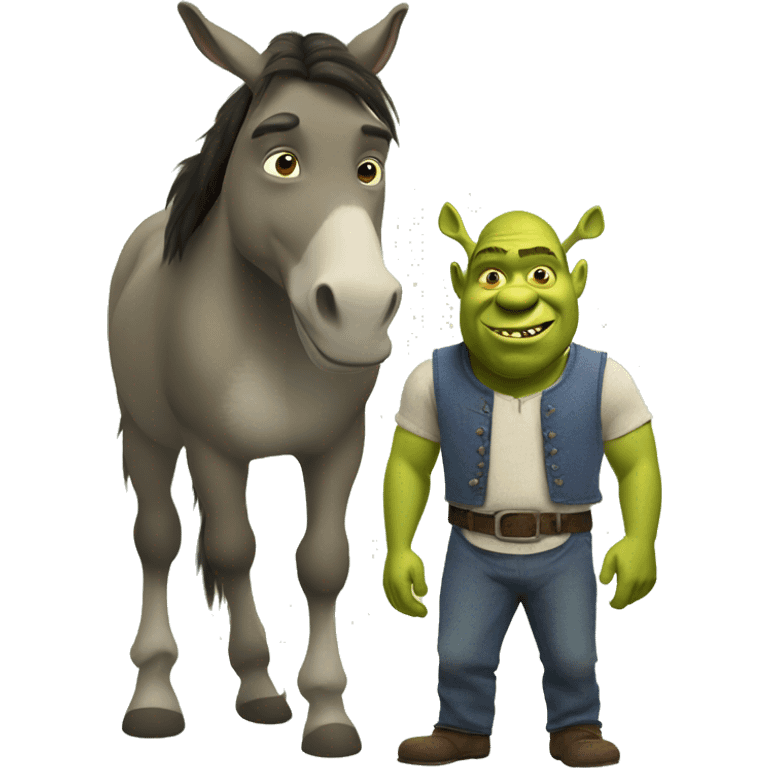 Shrek and donkey emoji