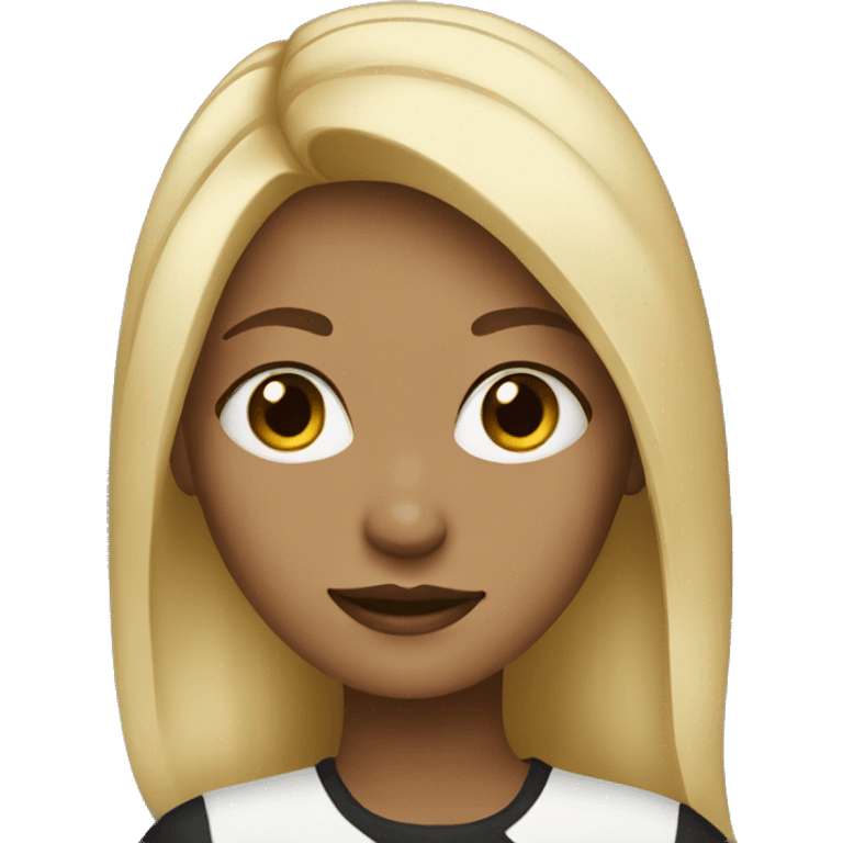 Blonde girl with black highlights emoji