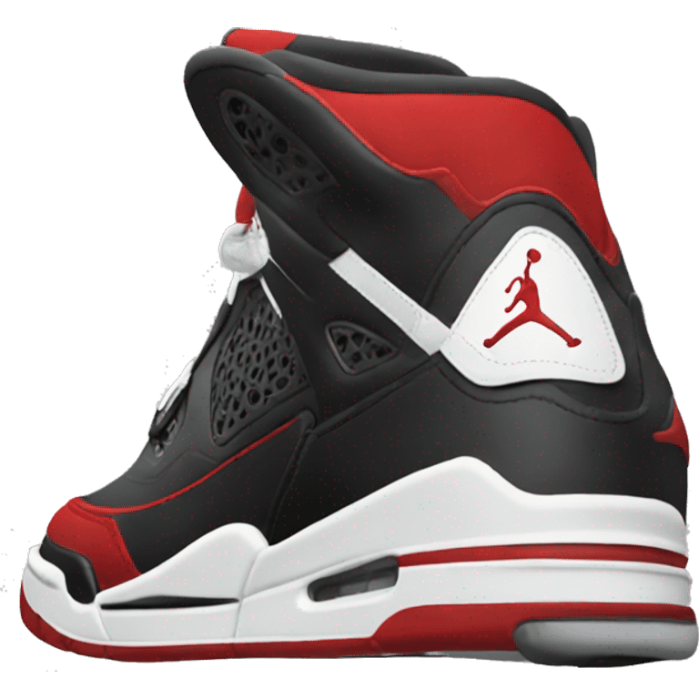 Black red and white Jordans  emoji