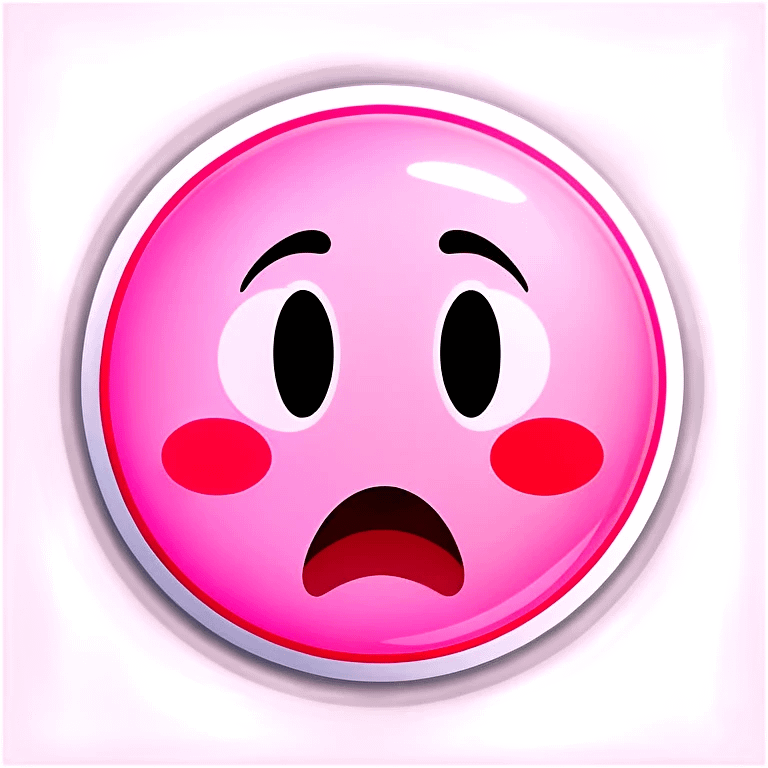 Pink iOS emoji bubble emoji