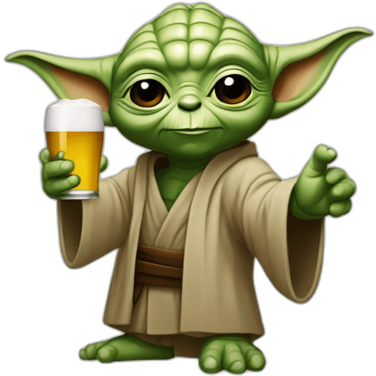 Yoda qui boit une bière  emoji