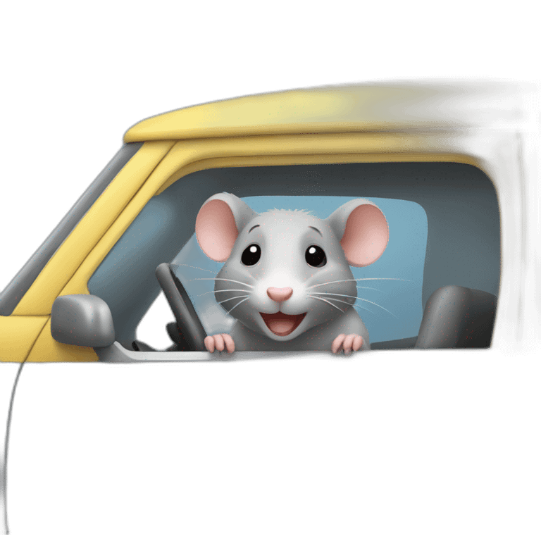 un rat dans voiture emoji